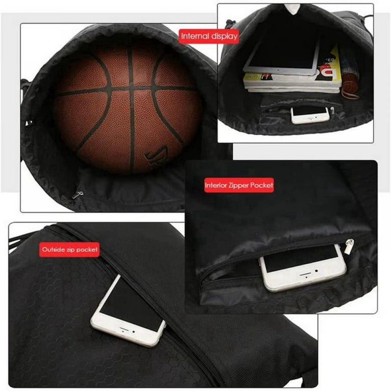 50 Pcs 17 Inch Basketball Drawstring Bags Bulk Basketball Gift