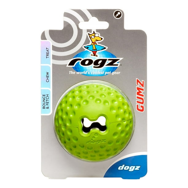 KONG Rogz Gumz Treat Ball Dog Toy, Assorted, 3 Inch/Large