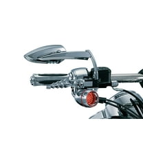 Kuryakyn 1449 Motorcycle Handlebar Accessory: Scythe Blade Rear View Side Mirrors for Harley-Davidson Motorcycles, Chrome, 1 Pair