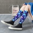 thumbnail image 3 of Knee High Socks for Men and Women, crystal Skull flower star Althletic Compression Socks, Support Long Tube Socks for Outdoor Sport, Calf Socks, High Stockings for Women Men, 3 of 7