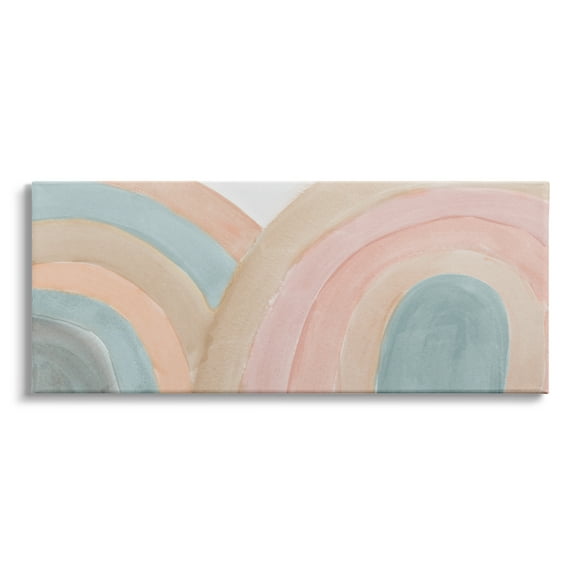 Stupell Indtries Subtle Rainbow Arches Layered Blue Brown Red,30 x 13,Design by Emily Navas