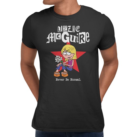Disney Lizzie McGuire Star Never Be Normal Men's T Shirt (Black, S-XXXL)