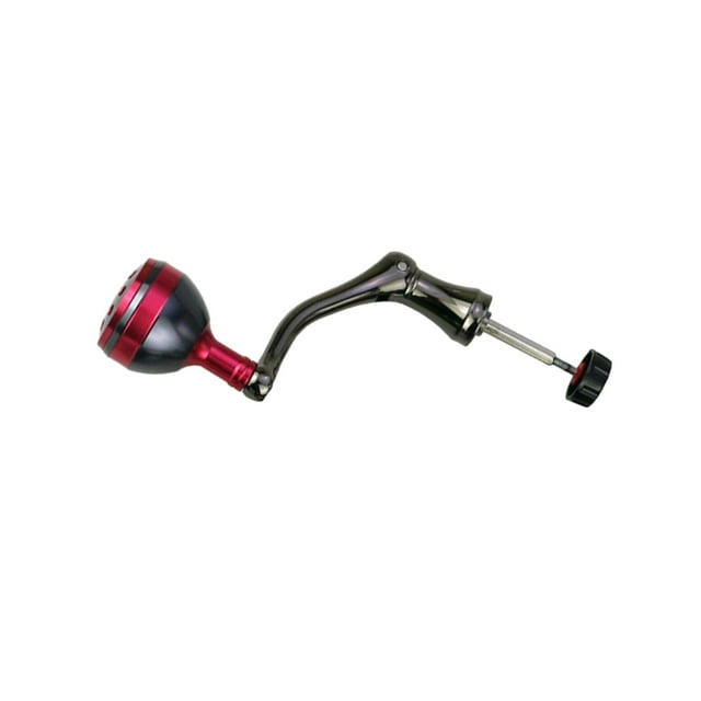 QualitChoice Poignée de Moulinet de Pêche Pièce de Rechange avec Bouton Marron Poignée Crank Ronde Métal Rouge P