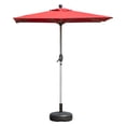 thumbnail image 6 of 4'x6' Rectangle Patio Umbrella with Crank and Tilt - UV Resistant Outdoor Market Umbrella, Brick Red, Aluminum Frame 6 Reinforced Ribs for Pool Deck Garden, 250g Polyester Fade-Resistant Canopy, 6 of 6