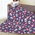 thumbnail image 6 of Sikiie white Skull Flower Ultra-Soft Micro flannel Blanket Luxury All Seasons Warm Blanket for Bedding Sofa and Travel (4 sizes)-80"x60", 6 of 7