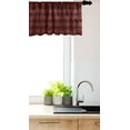 thumbnail image 3 of Ambesonne Buffalo Check Valance Pack of 2, Lumberjack Motives, 54"X18", Burgundy Black, 3 of 4