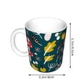 thumbnail image 2 of Yiaed Cartoon Leaf Mushroom Red Print Ceramics Coffee,Large Handle Design,Extra Large Tea and Coffee Cup for Office and Home Mugs, 2 of 6