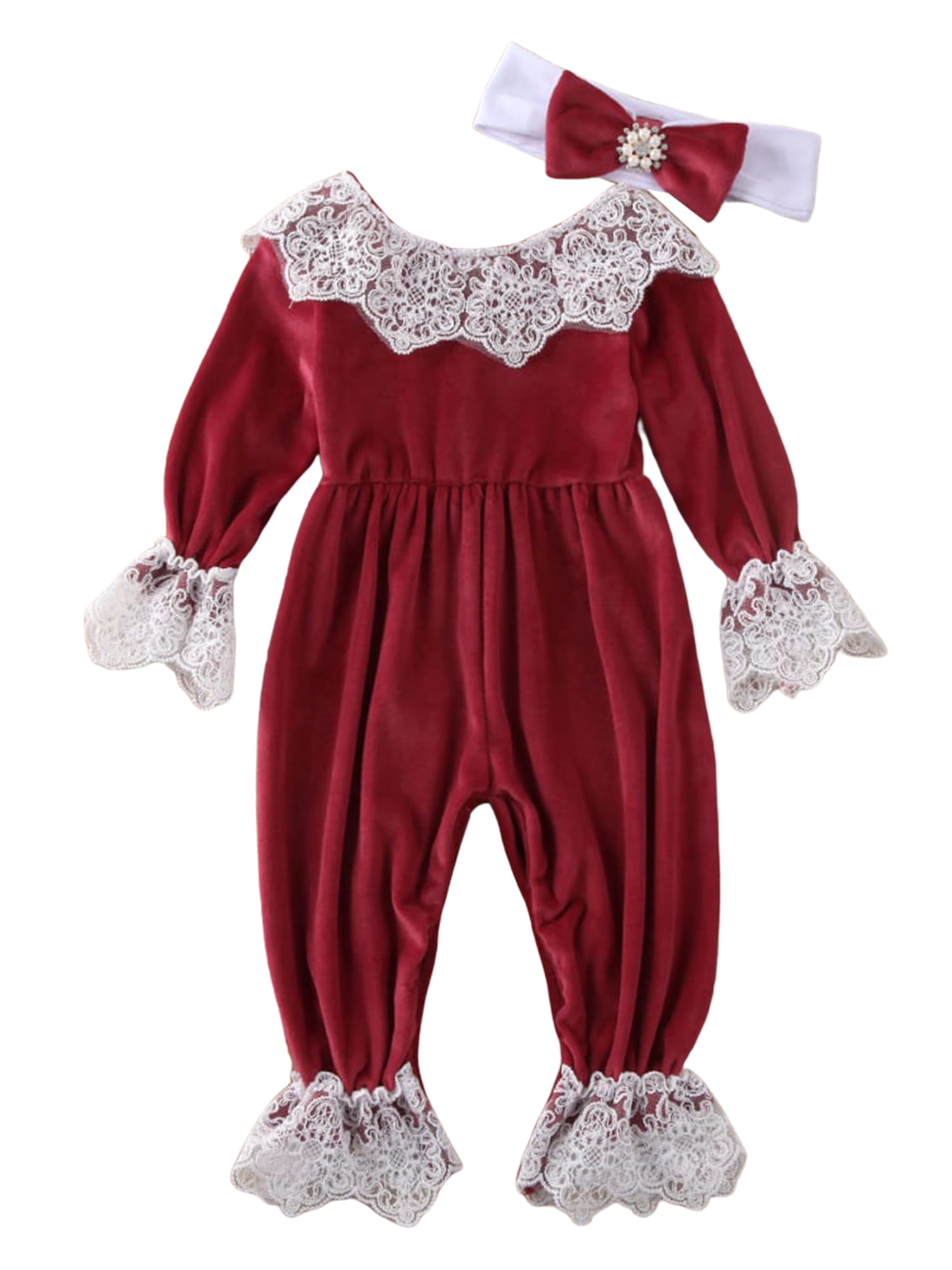 velvet baby romper