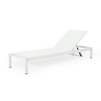 Noble House Cape Coral Outdoor Chaise Lounge White