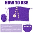 thumbnail image 4 of Flat Round Wood Charm Locking Stitch Marker with Iron Clasp Mixed Color 1 set/style, 4 of 6