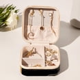 thumbnail image 6 of Swan Travel Portable Square Jewelry Box Organizer for Rings, Earrings, Necklaces, Bracelets, etc. for Girls and Women, 6 of 6
