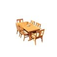 thumbnail image 4 of Grade-A Teak Dining Set: 6 Seater 7 Pc: 94" Mas Rectangle Trestle Leg Table And 6 Osborne Chairs (2 Arm & 4 Armless Chairs) WholesaleTeak #51OS1107, 4 of 5