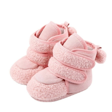 

Ediodpoh Baby Girls Boys Booties Soft Non Sole Winter Warm Cozy Toddler First Crib Shoes Kids Shoes Red 6 M
