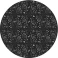 thumbnail image 1 of Ahgly Company Machine Washable Indoor Round Transitional Night Black Area Rugs, 6' Round, 1 of 7