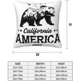 thumbnail image 2 of American Animal Mountains Forest Throw Pillow Covers Soft Square Cushion Pillowcase Set of 2 for Sofa Couch Home Decor 18 X 18 in, 2 of 6