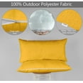 thumbnail image 4 of Vargottam Indoor/Outdoor Polyester Fabric Lumbar Pillow With Insert, All-Weather Waterproof Decorative Throw Pillow for Patio Furniture-Set of 2 - Yellow, 4 of 7