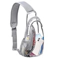 thumbnail image 1 of Bandolera gdbis de PVC transparente impermeable para estadio, color gris, 1 of 9