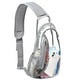 thumbnail image 1 of Bandolera gdbis de PVC transparente impermeable para estadio, color gris, 1 of 9