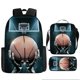 thumbnail image 1 of Printed backpack three-piece set children's schoolbag elementary school students cartoon backpack, 1 of 4