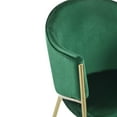 thumbnail image 4 of GDF Studio Modern Velvet Upholstered Dining Chairs with Metal Frame, Emerald + Gold, Set of 2, 4 of 6