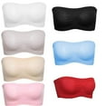 thumbnail image 3 of Flmtop Solid Color Women Breathable Strapless Hollow Back Bra Sport Tube Top Underwear, 3 of 10