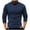 Navy, variant on ZCFZJW Mens Casual 1/4 Zip up Sweatshirts Trendy Oversized Comfy Long Sleeve Stand Collar V Neck Pullover Sweater Tops Athletic Workout Shirts Black L