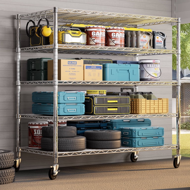 Prilinex 5-Tier Storage Shelves with Wheels 81