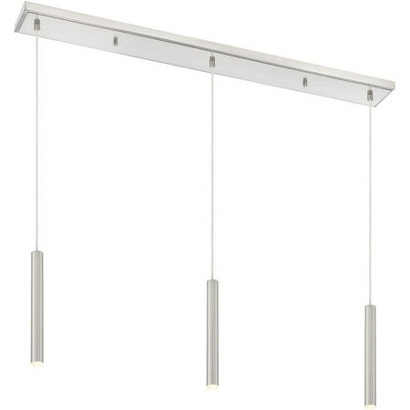 

Z-Lite Forest 3 Light Steel LED Island Pendant in Brushed Nickel