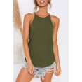 thumbnail image 3 of Jinsinto Womens Shirts Halter Neck Racerback Tank Top Summer Casual Basic Tee Shirts XL Olive, 3 of 4