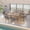 Gray, variant on ACEGOSES 7-Piece Modern Outdoor Dining Furniture Set, Rust and Weather Proof Steel and Textilene Chairs, HIPS Tabletop for Garden, Porch and Patio, Gray