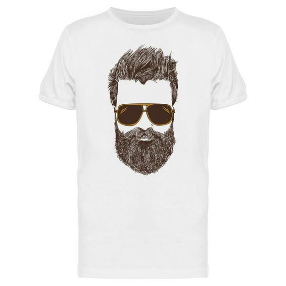 Brutal Man Beard T-Shirt Men -Image by Shutterstock, Male 3X-Large