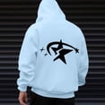 thumbnail image 2 of Valora Men Sweatshirt Men's Hooded Sweatshirt for Casual Style with European Embroidery Versatile Hoodie Cardigan Top for Men and Women Blue 3XL, 2 of 7