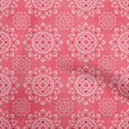 thumbnail image 1 of oneOone Rayon Magenta Fabric Asian Block Mandala Dress Material Fabric Print Fabric By The Yard 56 Inch Wide, 1 of 4