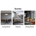 thumbnail image 6 of Royard Oaktree Round Dining Table Set for 4, 5-piece Kitchen Table Set with 4 Upholstered Chairs, Modern Faux Marble Dining Room Table Set for Kitchen, Easy Assembly (Dark Gray-Smooth Back), 6 of 7