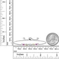 thumbnail image 3 of Gem Stone King 925 Sterling Silver and 10k Yellow Gold White Lab Grown Diamond and Pink Sapphire Tennis Bracelet for Women (0.31 Cttw, Gemstone April Birthstone, Fully Adjustable up to 9 inch), 3 of 3