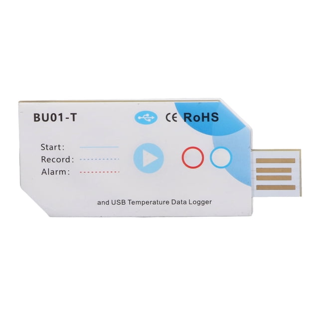 Registrador de datos de humedad y temperatura USB BT 32000 puntos de cobertura 120 días Informe en PDF Registrador de datos de humedad y temperatura desechable