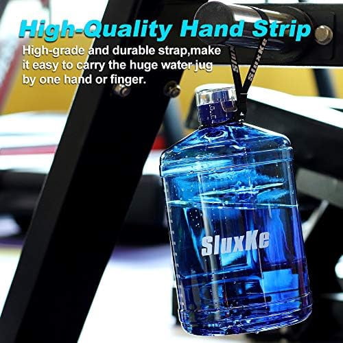 WLIKKS Gallon Big Water Bottle with Handle, 128oz Leakproof BPA Free Fitness Sports Water Bottle with Motivational Time Marker & Wide Mouth Ensure You Drink More Water