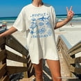 thumbnail image 5 of Respect the Locals Ocean Animals T-Shirt, Cute White and Natural Vacation Tee, 5 of 8