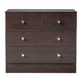 thumbnail image 3 of IVV 4-Drawer Wood Dresser for Bedroom, Wide Chest of Drawers, Storage Organization Unit for Clothing, 25.98"L x 12.99"W x 22.64"H, Brown, 3 of 9