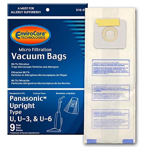EnviroCare Replacement Vacuum Bags for Panasonic Types U, U3, U69