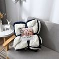 thumbnail image 4 of HCBY Thick Warm Sherpa Blanket Throw - Soft Lightweight Plush Fleece Reversible Blanket for Bed Sofa Couch Camping and Travel (Dark Blue 78"x59"), 4 of 7
