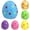 Multicolor, variant on Soft Squeaky Bouncing Egg Dog Toy, Cute Easter Design Interactive Throw Toy for Small Dogs & Puppies, Indoor Outdoor Pet Play Toy
