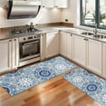 thumbnail image 3 of Kitchen Rugs Sets Of 2,Blue Ethnic Mandala Pattern Anti Fatigue Kitchen Mat Rugs Non Slip Washable,Decorative Kitchen Floor Mats for Kitchen,Sink,Laundry,17"X47", 3 of 5