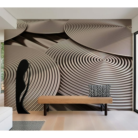 Tiptophomedecor Background & Patterns Wallpaper Wall Mural - Copper Spirals