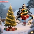 thumbnail image 3 of Metal Hanging Christmas Tree Wind Spinner - Festive Green & Gold Design with Stars & Ribbons Perfect for Yard & Garden Decor, 3 of 6