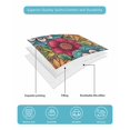 thumbnail image 5 of Quilts Full Size, Boho Teal Flower Soft Comforter Bedding Set for Bed, Spring Bohemia Chic Red Yellow Floral Lightweight Quilted Bedspread with Pillow Cover(2 Pieces) for All Season, 78x90 Inch, 5 of 6