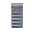 thumbnail image 2 of Ambesonne Floral Fitted Sheet & Pillow Sham Set, Eastern Japanese Ornate, Full, Charcoal Grey Dark Blue, 2 of 3