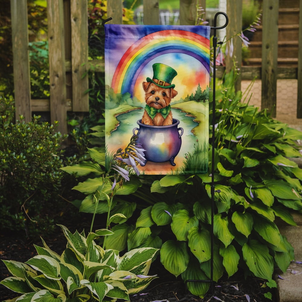 Norfolk Terrier St Patrick's Day Garden Flag 11.25 in x 15.5 in