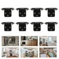 thumbnail image 2 of OUNONA 8Pcs Cabinet Door Hinge Black Steel Replacement for Kitchen and Office Use, 2 of 5
