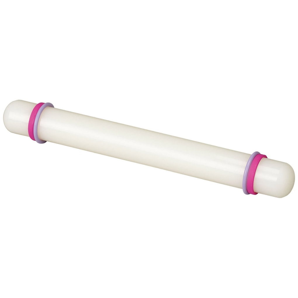 Dergtgh 23cm/9 Non-stick Sugarcraft Fondant Rolling Pin with Guide Rings by DiKit 